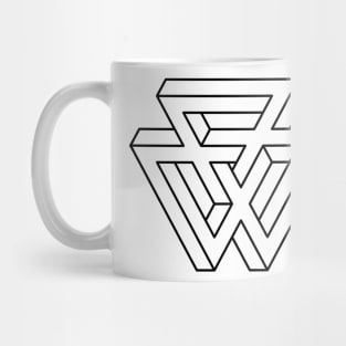 Impossible Shapes – Optical Illusion - Geometric Traingles Mug